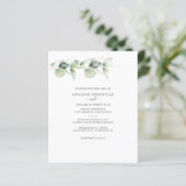 Papier Budget Eucalyptus Faire-part de mariage de verdure (Debout devant)