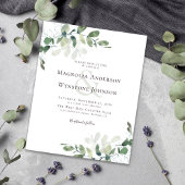 Papier Budget Eucalyptus Faire-part de mariage de verdure