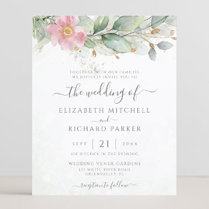 Papier Budget Eucalyptus Faire-part de mariage de verdure