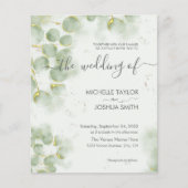 Papier Budget Eucalyptus Faire-part de mariage de verdure (Devant)