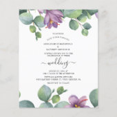 Papier Budget Eucalyptus Faire-part de mariage de verdure (Devant)