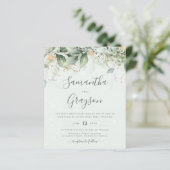 Papier Budget Eucalyptus Faire-part de mariage de verdure (Debout devant)
