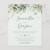 Papier Budget Eucalyptus Faire-part de mariage de verdure (Devant)