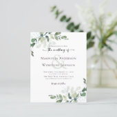 Papier Budget Eucalyptus Faire-part de mariage de verdure (Debout devant)