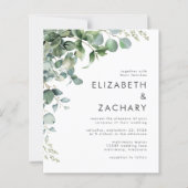 Papier Budget Eucalyptus Faire-part de mariage de verdure (Devant)