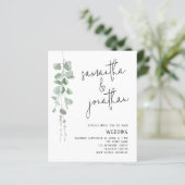 Papier Budget Eucalyptus Faire-part de mariage informel (Debout devant)