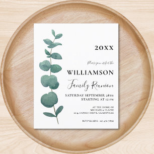 Papier Budget Eucalyptus Family Reunion Invitation
