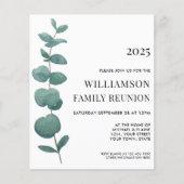 Papier Budget Eucalyptus Family Reunion Invitation (Devant)