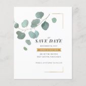 Papier Budget Eucalyptus Faux Gold Frame Enregistrer La D (Devant)