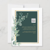 Papier BUDGET Eucalyptus FÊTE DES MARIÉES Vert Or QR C (Dos)