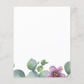 Papier Budget Eucalyptus Fête des mariées vert pourpre (Dos)