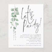 Papier Budget Eucalyptus Fête N'Importe Quel Invitation d (Devant)