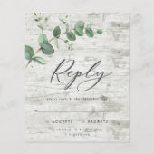 Papier budget eucalyptus feuillage bois blanc mariage RSV (Dos)