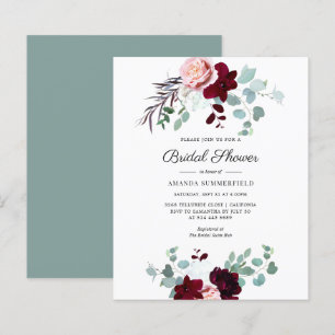 Papier Budget Eucalyptus Floral Bridal Shower Invitation