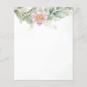 Papier Budget Eucalyptus Floral Bridal Shower Invitation (Dos)