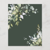 Papier Budget Eucalyptus Floral Bridal Shower Invitation (Dos)