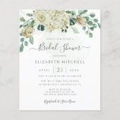 Papier Budget Eucalyptus Floral Bridal Shower Invitation (Devant)