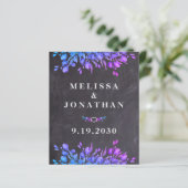 Papier Budget Eucalyptus Foliage Ardoise QR Code Mariage  (Debout devant)