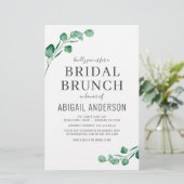 Papier Budget Eucalyptus Foliage Bridal Brunch Invitation (Debout devant)
