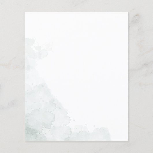 Papier Budget Eucalyptus Foliage Bridal Shower Invitation (Dos)