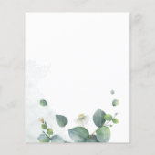 Papier Budget Eucalyptus Foliage Bridal Shower Invitation (Dos)