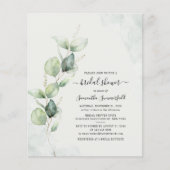 Papier Budget Eucalyptus Foliage Bridal Shower Invitation (Devant)
