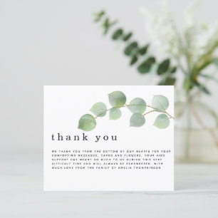 Papier Budget Eucalyptus Funérailles Sympathie Merci