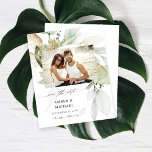 Papier Budget Eucalyptus Glow Photo Enregistrer la date 3<br><div class="desc">** LE PAPIER SATIN EST PAPIER MINCE. METTEZ À NIVEAU LE PAPIER POUR UN PAPIER PLUS ÉPAISSE. A UNE OPTION POUR ENVELOPPES. *** Économisez de l'argent sur les invitations officielles avec cette petite invitation qui a une option pour les enveloppes. Préparez vos invités pour l'extraordinaire mariage avec votre Eucalyptus Glow...</div>