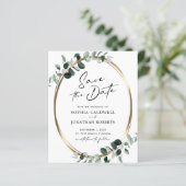 Papier Budget Eucalyptus Gold Calligraphie Enregistrer la (Debout devant)