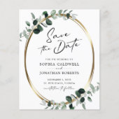 Papier Budget Eucalyptus Gold Calligraphie Enregistrer la (Devant)