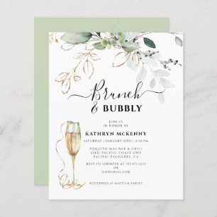 Papier Budget Eucalyptus Gold Calligraphy Fête des mariée
