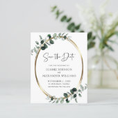 Papier Budget Eucalyptus Gold Metallic Enregistrer la dat (Debout devant)