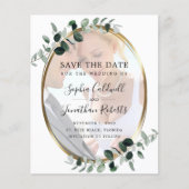 Papier Budget Eucalyptus Gold Photo Wedding Enregistrer l (Devant)