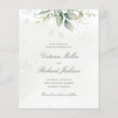 Papier Budget Eucalyptus Green Foliage Enregistrer La Dat (Devant)