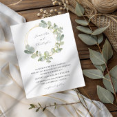Papier Budget Eucalyptus Green & Gold Wreath Mariage