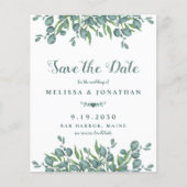 Papier Budget Eucalyptus Green QR Code Enregistrer la dat (Devant)