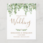 Papier Budget Eucalyptus Green QR Code Mariage Invitation (Devant)
