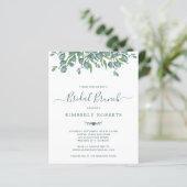 Papier Budget Eucalyptus Greenery Invitation de Brunch nu (Debout devant)