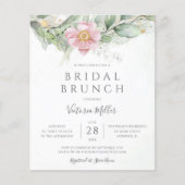 Papier Budget Eucalyptus Greenery Invitation de Brunch nu (Devant)