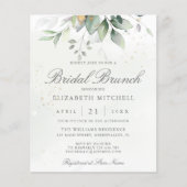Papier Budget Eucalyptus Greenery Invitation de Brunch nu (Devant)