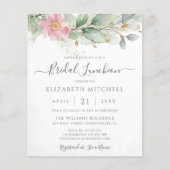 Papier Budget Eucalyptus Greenery Invitation de déjeuner (Devant)