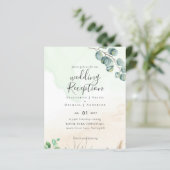 Papier Budget Eucalyptus Greenery Mariage réception (Debout devant)