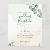 Papier Budget Eucalyptus Greenery Mariage réception (Devant)