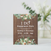 Papier BUDGET Eucalyptus INVITATION DE FÊTE DE FIANÇAILLE (Debout devant)