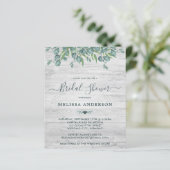 Papier Budget Eucalyptus Invitation Fête des mariées vert (Debout devant)