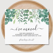 Papier Budget Eucalyptus I've Moved Faire-part Card