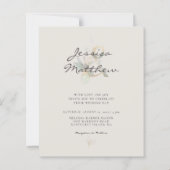 Papier Budget Eucalyptus Ivory Mariage Photo Invitation (Dos)