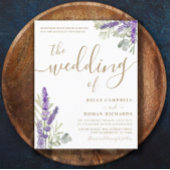 Papier Budget Eucalyptus & Lavender Faire-part de mariage