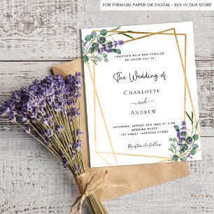 Papier Budget eucalyptus lavender geo faire-part de maria
