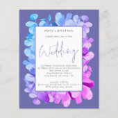 Papier Budget Eucalyptus Lilac QR Code Faire-part de mari (Devant)